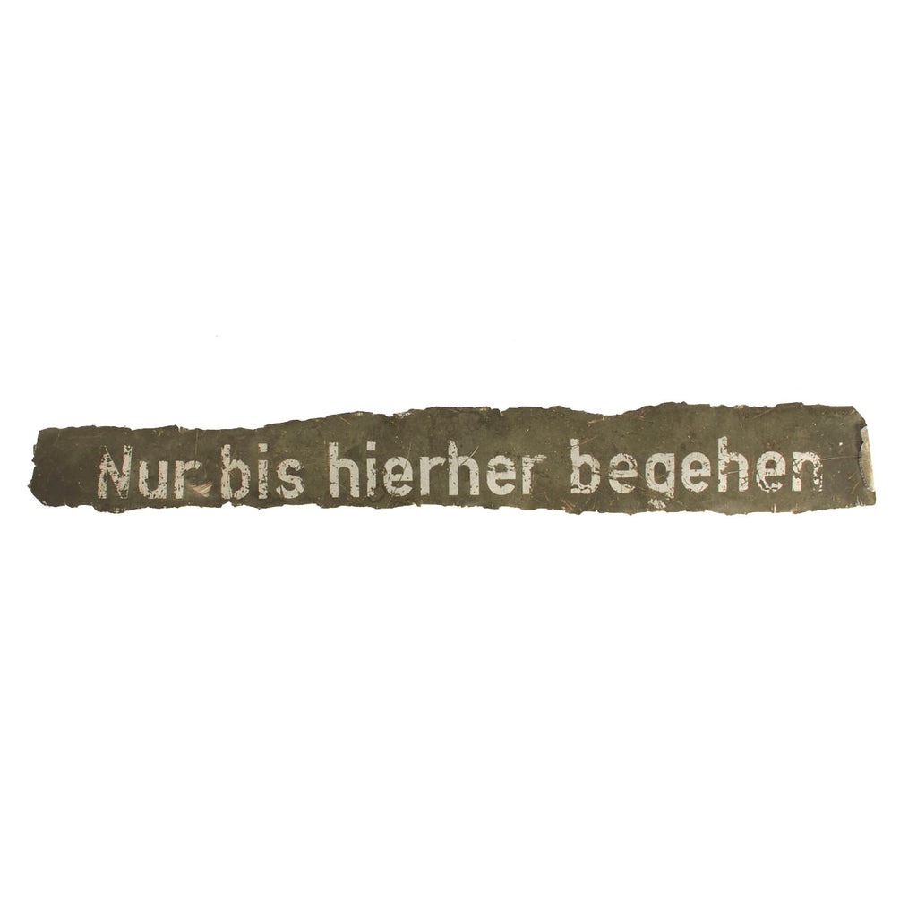 Original German WWII U.S. Trophy of War Cut Section of Luftwaffe Bomber - “Nur bis hierher begehen” Original Items