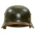 Original German WWII Service Used M40 Single Decal Army Heer Helmet with 56cm Liner & Chinstrap - Size 64 Shell Original Items