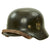 Original German WWII Service Used M40 Single Decal Army Heer Helmet with 56cm Liner & Chinstrap - Size 64 Shell Original Items