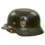 Original German WWII Service Used M40 Single Decal Army Heer Helmet with 56cm Liner & Chinstrap - Size 64 Shell Original Items