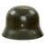 Original German WWII Service Used M40 Single Decal Army Heer Helmet with 56cm Liner & Chinstrap - Size 64 Shell Original Items