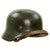 Original German WWII Service Used M40 Single Decal Army Heer Helmet with 56cm Liner & Chinstrap - Size 64 Shell Original Items
