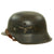 Original German WWII M42 Single Decal Luftwaffe Helmet with Liner & Chinstrap - ET64 Original Items