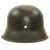 Original German WWII M42 Single Decal Luftwaffe Helmet with Liner & Chinstrap - ET64 Original Items