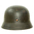 Original German WWII Luftwaffe M40 Single Decal Helmet with 56cm Liner & Damaged Chinstrap - ET64 Original Items