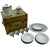 Original U.S. WWII USAAF Enameled Portable Mess Set in Transit Chest - By Wheary Incorporated 1945 Original Items