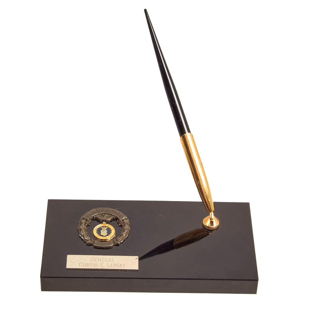 Original U.S. Vietnam War Era US Air Force General Curtis LeMay 14k Gold Sheaffer Fountain Pen With Base Original Items