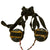 Original Japan WWII Imperial Japanese Air Service Flight Helmet Headset Ear Pieces and Throat Microphone Original Items