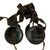 Original Japan WWII Imperial Japanese Air Service Flight Helmet Headset Ear Pieces and Throat Microphone Original Items