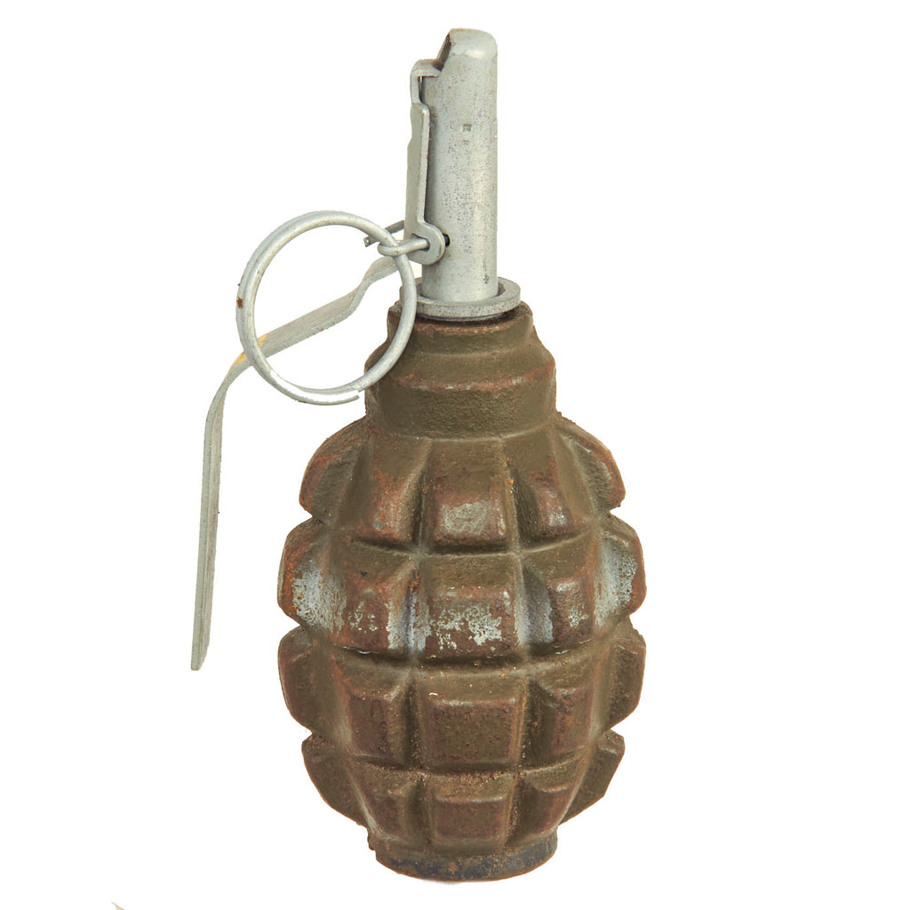 Original Post-WWII Soviet/Communist Bloc F1 Hand Fragmentation Grenade With Transit Plug - Inert Original Items