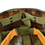 Original U.S. WWII - Early Vietnam War M1 Helmet With Mitchell Pattern Camouflage Helmet Cover, Elastic Band, and Early Vietnam Liner. Original Items