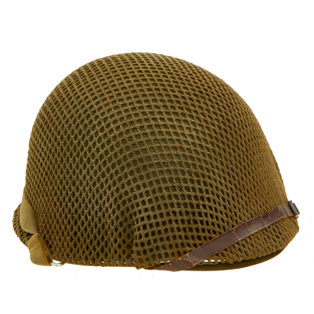 Original U.S. WWII Late War M1 McCord Front Seam Helmet with CAPAC Liner and Net with Manual Original Items