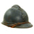 Original French WWI Early Issue Model 1915 Adrian Helmet in Horizon Blue with RF Engineer Badge - Complete Original Items