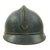 Original French WWI Early Issue Model 1915 Adrian Helmet in Horizon Blue with RF Engineer Badge - Complete Original Items