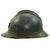 Original French WWI Early Issue Model 1915 Adrian Helmet in Horizon Blue with RF Engineer Badge - Complete Original Items