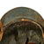 Original French WWI Early Issue Model 1915 Adrian Helmet in Horizon Blue with RF Engineer Badge - Complete Original Items