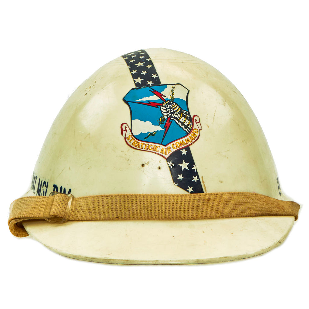 Original U.S. Vietnam War Era 13th Strategic Missile Division Commander Hardhat For Brigadier General W. S. Rader Original Items