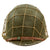 Original U.S. WWII 1943 M1 McCord Front Seam Fixed Bale Helmet with Vehicle Net and Westinghouse Liner - Complete Original Items