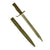 Original German WWI Steel Hilt 12" Blade Ersatz Bayonet with Scabbard - Carter Type EB48 Original Items