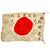 Original Japanese WWII Named Hand Painted Cloth Good Luck Flag - 27 ½” x 41” Original Items