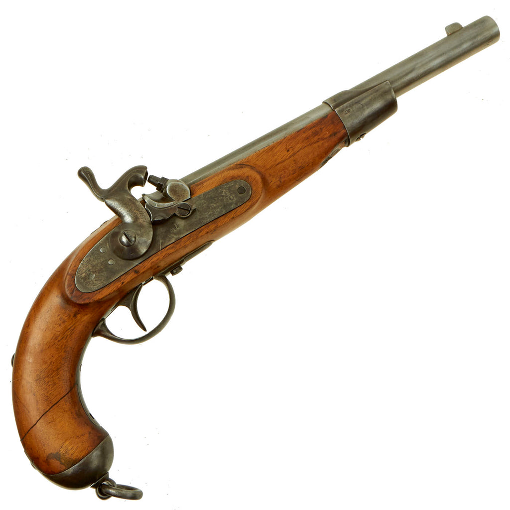 Original Austrian Iron Mounted Rifled Cavalry Percussion Pistol by G. Weigand with Hammer Safety - dated 1864 Original Items