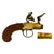 Original British Brass Framed Flintlock Pocket Pistol by E.D. Nicholson of Cornhill, London - circa 1790 Original Items