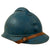 Original French WWI Issue Model 1915 Adrian Helmet in Horizon Blue with RF Badge - Complete Original Items