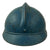 Original French WWI Issue Model 1915 Adrian Helmet in Horizon Blue with RF Badge - Complete Original Items