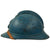 Original French WWI Issue Model 1915 Adrian Helmet in Horizon Blue with RF Badge - Complete Original Items
