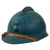Original French WWI Issue Model 1915 Adrian Helmet in Horizon Blue with RF Badge - Complete Original Items