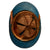 Original French WWI Issue Model 1915 Adrian Helmet in Horizon Blue with RF Badge - Complete Original Items
