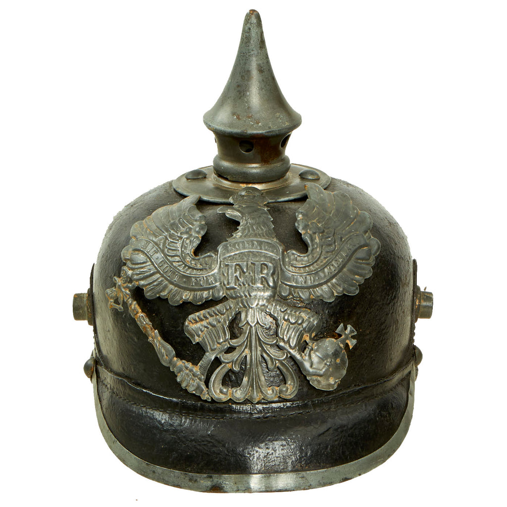 Original Imperial German WWI Prussian EM/NCO Infantry M1915 Pickelhaube Spiked Helmet Original Items