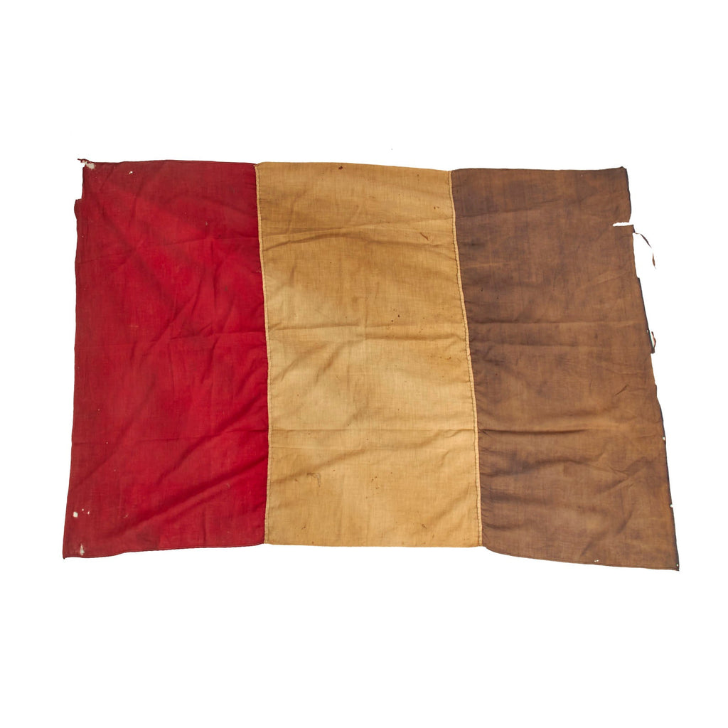 Original French WWI / WWII Large Tricolor National Wool Flag - 55” x 3 ...