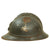 Original French WWI Issue Model 1915 Adrian Helmet in Horizon Blue with RF Badge Original Items