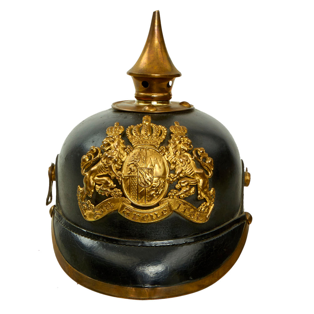Original German WWI Bavarian Model 1896 Line Infantry Pickelhaube Helmet Original Items