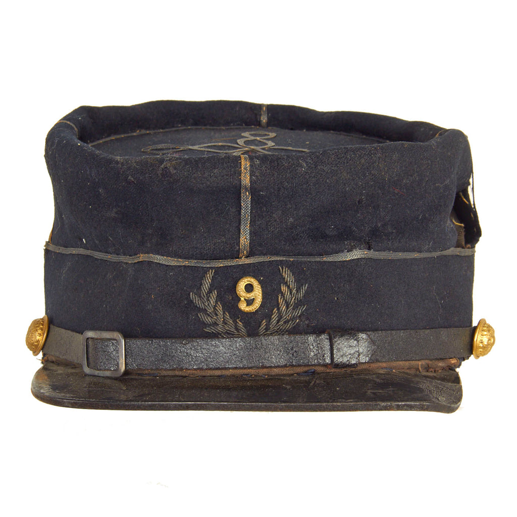 Original US Civil War Era / Indian Wars Era Union Infantry Officer’s Kepi with Rank Braid and Infantry Side Buttons - 9th Regiment Original Items