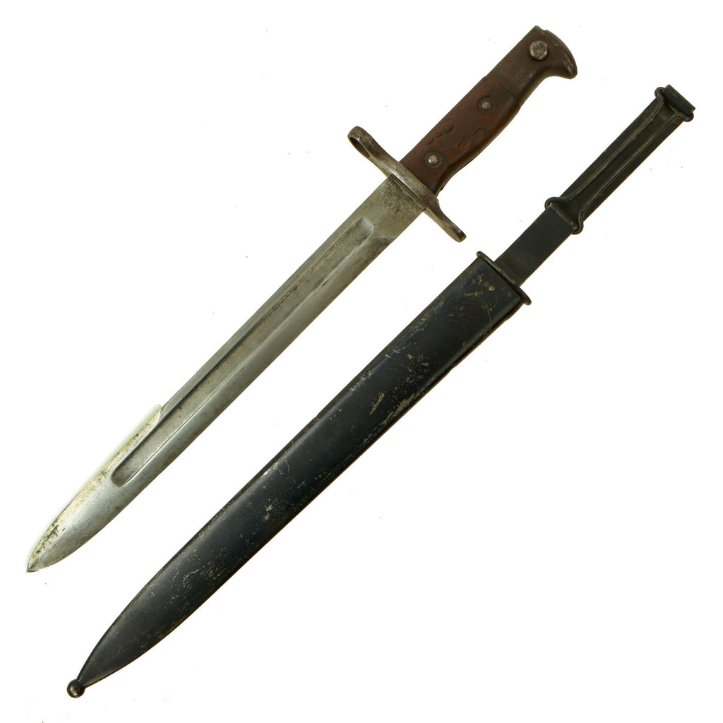 Original U.S. Philippine - American War Model 1892 Krag Rifle Bayonet and 2nd Pattern Scabbard - Dated 1900 Original Items