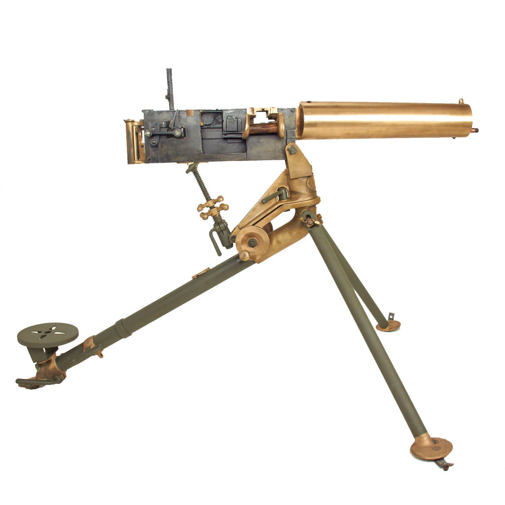 Original German 1898 DWM Maxim Argentina Contract Display Machine Gun with Tripod Original Items