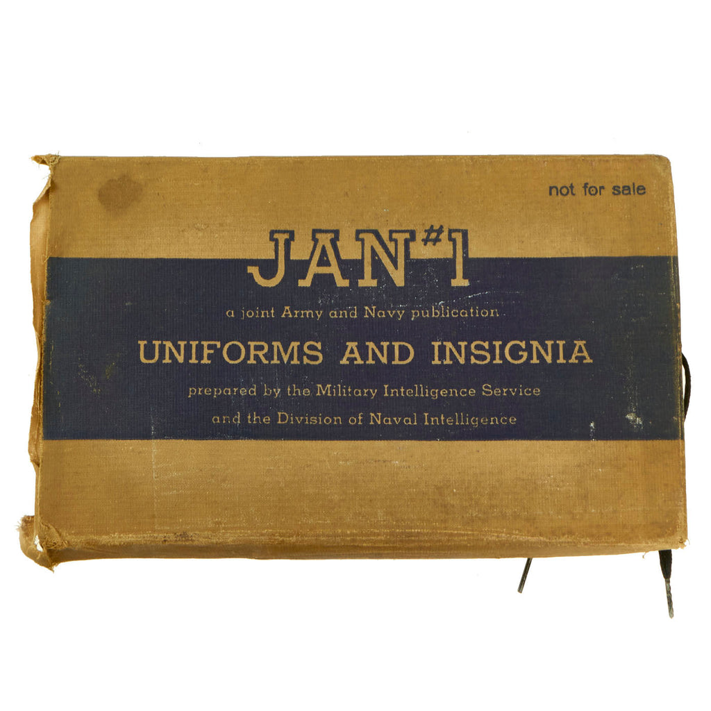 Original U.S. WWII Military Intelligence Service Joint Army and Navy Publication JAN #1 Uniforms and Insignia Recognition Publication - In Original Box Original Items