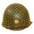 Original U.S. WWII Named Major’s Rank Painted M1 Swivel Bale Helmet Complete with Net - McCord Shell with International Molded Plastics Liner Original Items