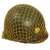 Original U.S. WWII Named Major’s Rank Painted M1 Swivel Bale Helmet Complete with Net - McCord Shell with International Molded Plastics Liner Original Items