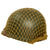 Original U.S. WWII Named Major’s Rank Painted M1 Swivel Bale Helmet Complete with Net - McCord Shell with International Molded Plastics Liner Original Items