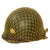 Original U.S. WWII Named Major’s Rank Painted M1 Swivel Bale Helmet Complete with Net - McCord Shell with International Molded Plastics Liner Original Items