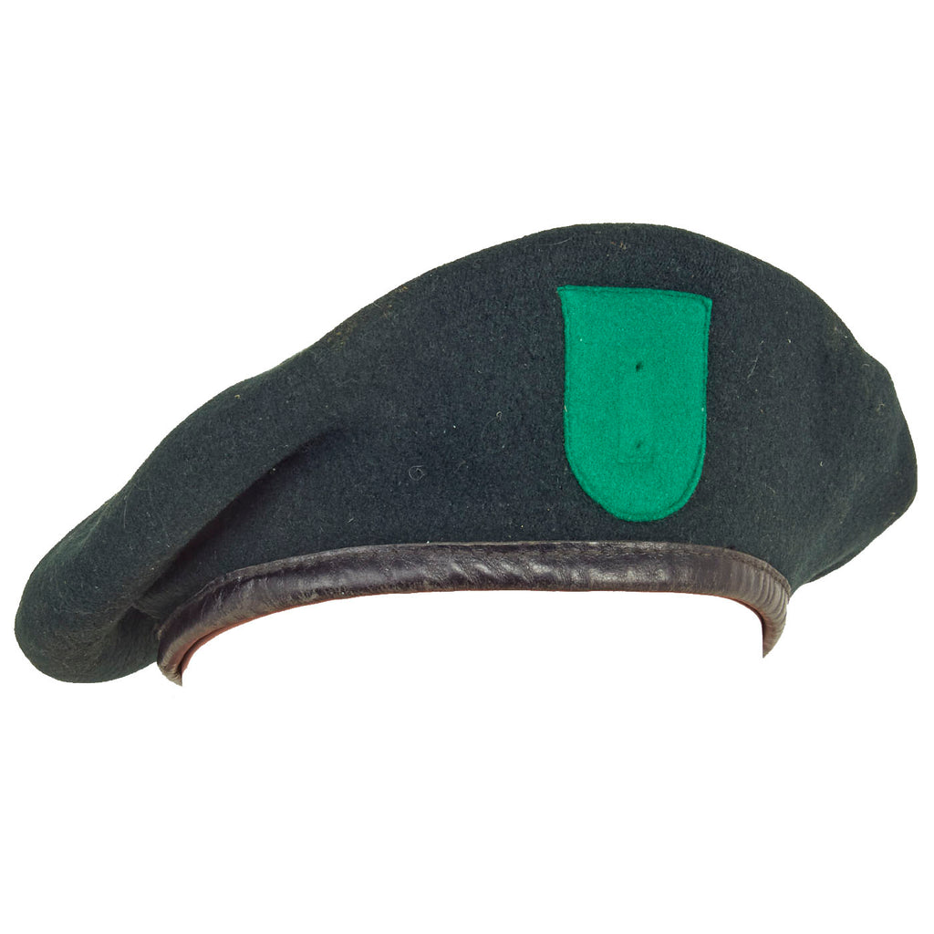 Original RARE U.S. 10th Special Forces Group 1st Issue Canadian-Made Beret with Early Cut-Edge Felt Flash- Dated 1962 Original Items