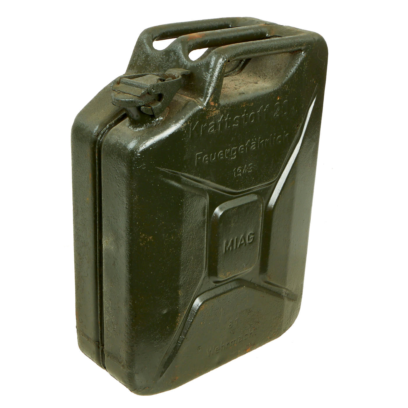 Original German WWII Wehrmacht 20 Liters Petrol Jerry Can - Dated 1942 –  International Military Antiques