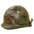 Original U.S. Vietnam War M1 Helmet and Liner With Replicated ARVN Ranger Markings and Camouflage Original Items
