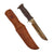 Original WWII Rare Serrated EG Waterman EGW Leather Grip Survival Knife with Leather Scabbard Original Items