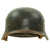 Original German WWII M40 Single Decal Luftwaffe Helmet Complete with 59cm Liner & Chinstrap - ET66 Original Items