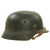 Original German WWII M40 Single Decal Luftwaffe Helmet Complete with 59cm Liner & Chinstrap - ET66 Original Items