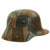 Original German WWI M16 Stahlhelm Helmet with Panel Camouflage Paint & Liner - Named - Marked ET64 Original Items